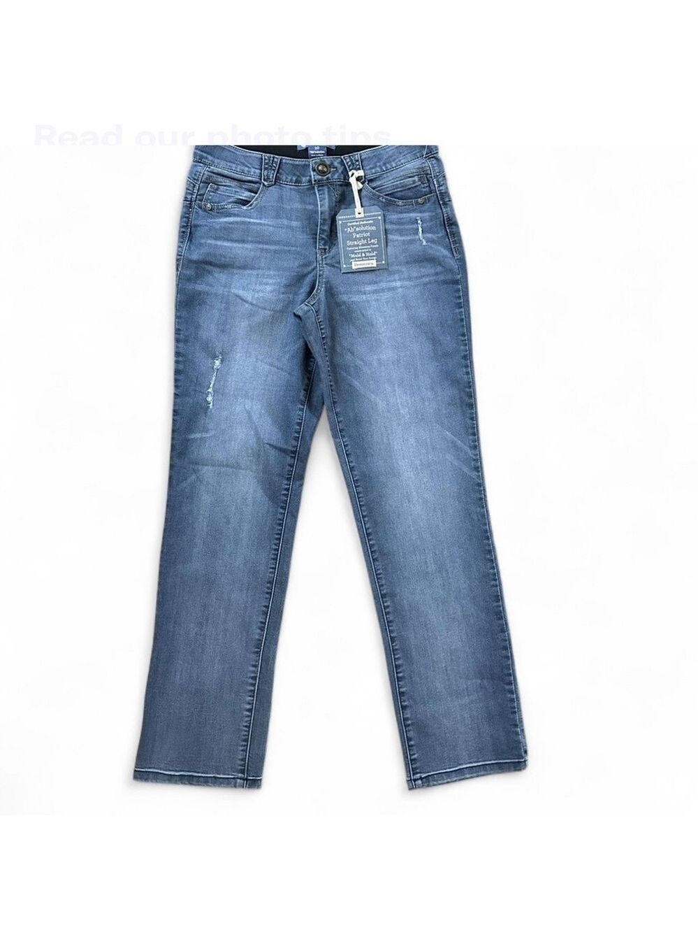 Democracy "Ab"solution Patriot Straight Leg Jeans – Size 10, NWT - Picture 7 of 10